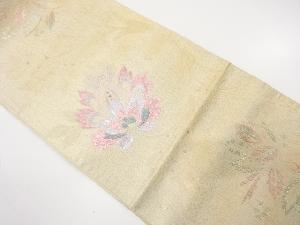 唐花模様織り出し　袋帯